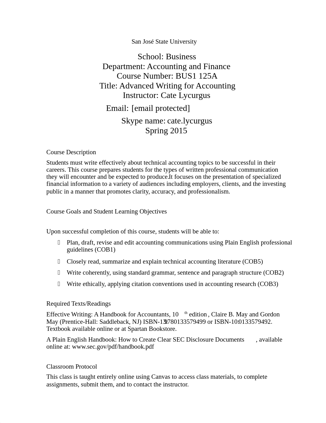 San José State University BUS1-125A Syllabus Spring 2015_d1fiscfixim_page1