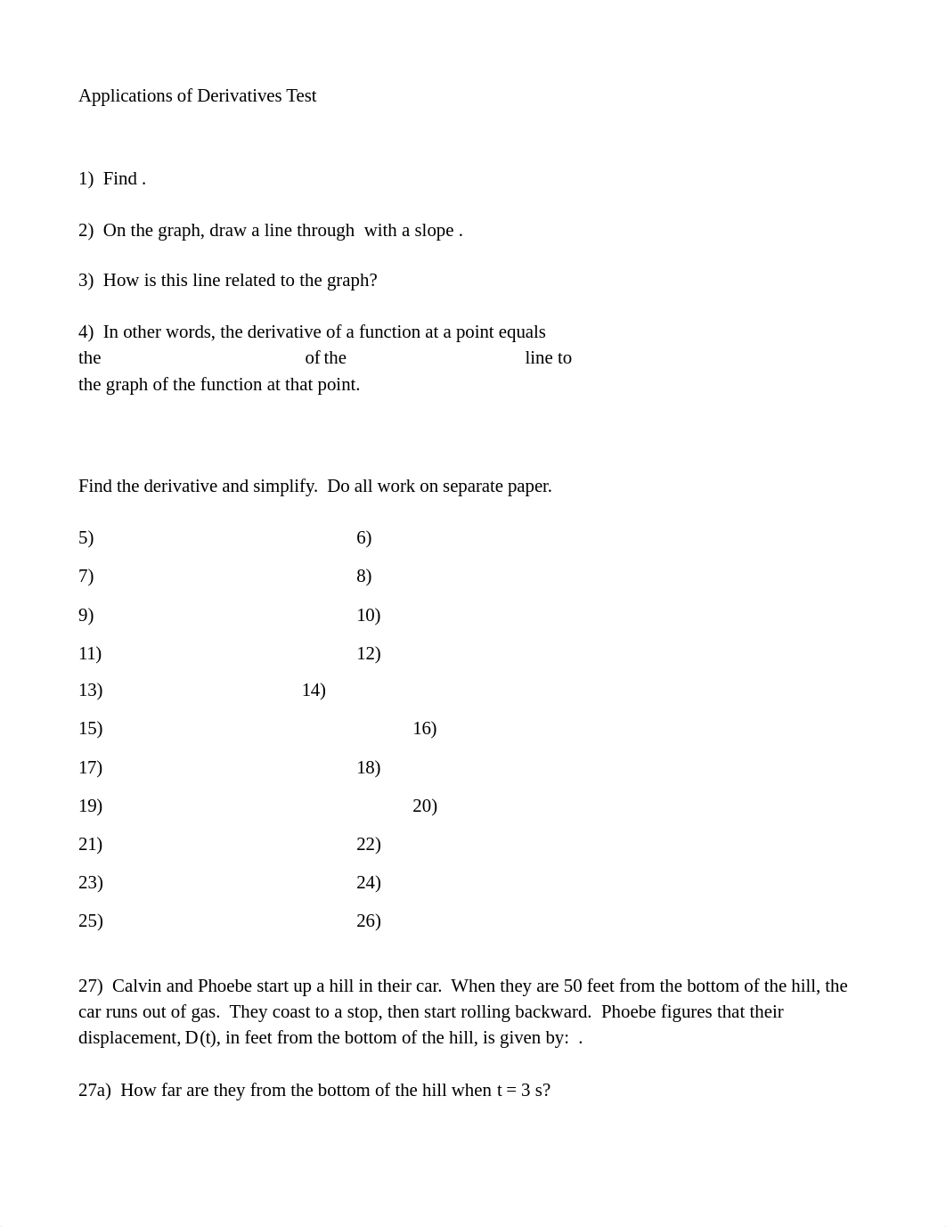 Applications of Derivatives Test_d1fzc225c4m_page1