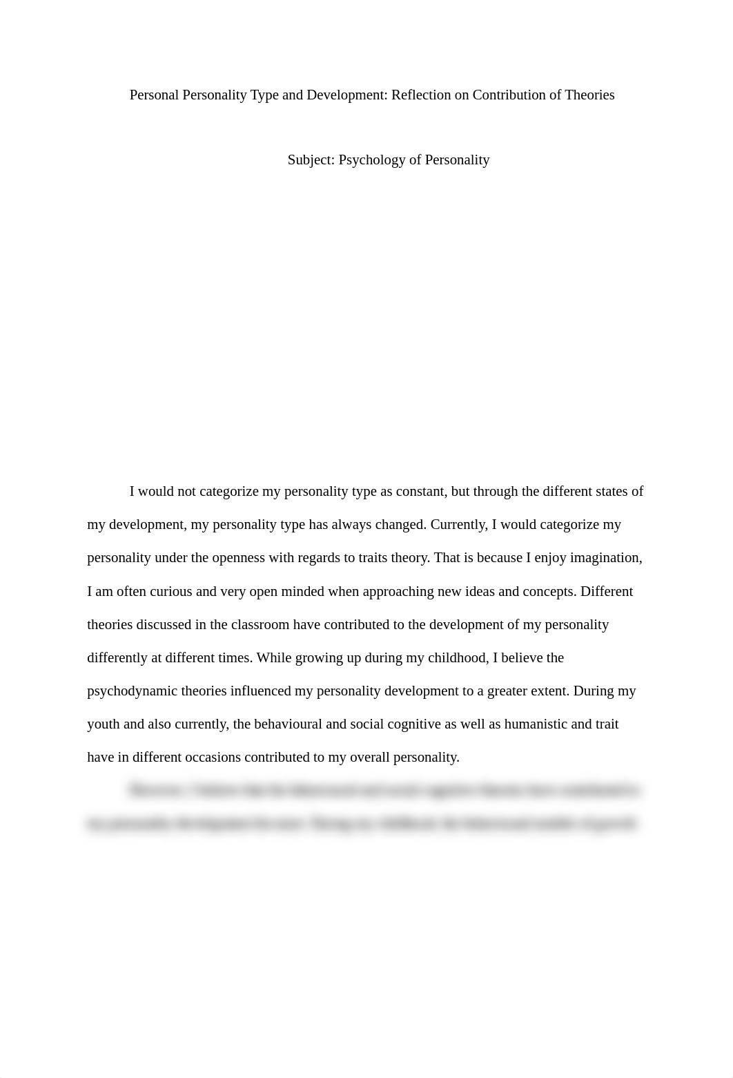 Personal Personality Type and Development: Reflection on Contribution of Theories_d1g19gjalh8_page1