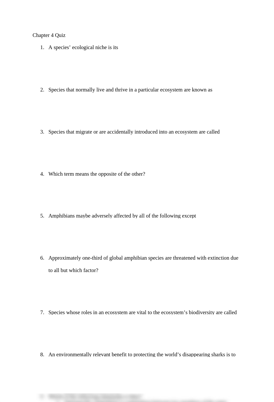 Chapter 4 Community Ecology, Population Ecology, and the Human Population Quiz .docx_d1g6lk9trdp_page1