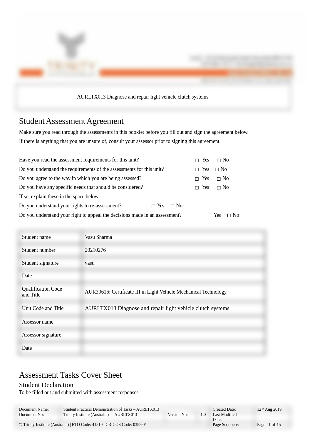 AURLTX013_Assessment 2_Practical Demonstration Tasks_V2 (1).docx_d1ge08n22y4_page1