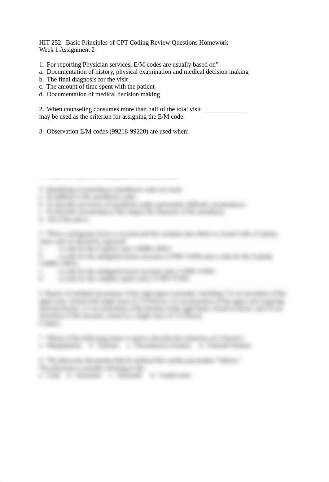 HIT-252  Week 1 Assignment 2 Basic Principles of CPT Coding Review.doc_d1gzvwjszcu_page1