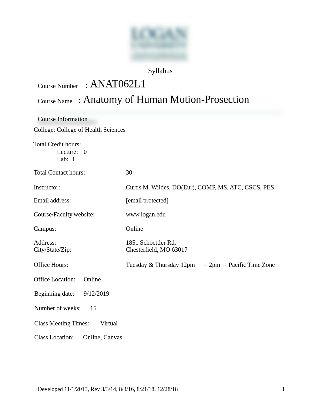 ANAT062L1 Anatomy of Human Motion Prosection-Wildes-FA19 FINAL 9-3-19.pdf_d1hlgslffk5_page1