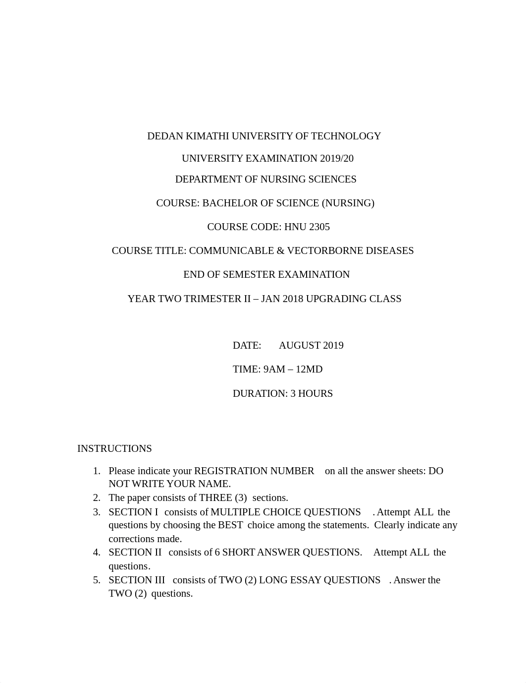 HNU 2305 COMMUNICABLE AND VECTORBORNE DISEASES.doc_d1hlur4q56l_page1