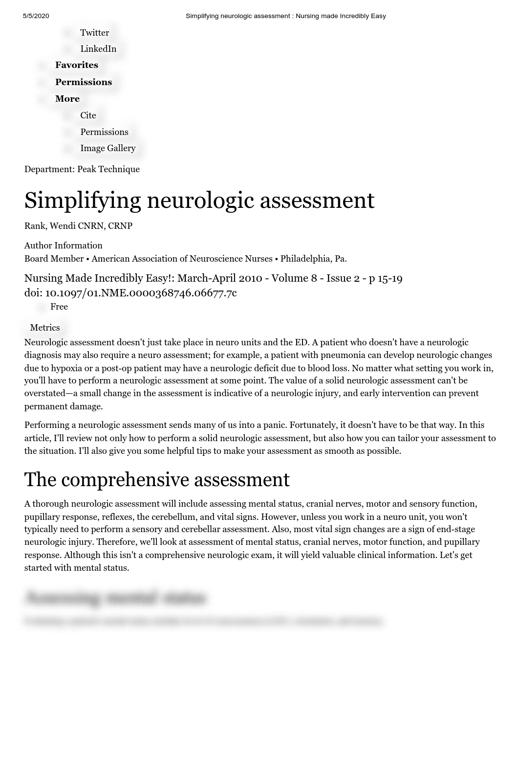 Simplifying neurologic assessment _ Nursing made Incredibly Easy.pdf_d1hpi94t365_page2