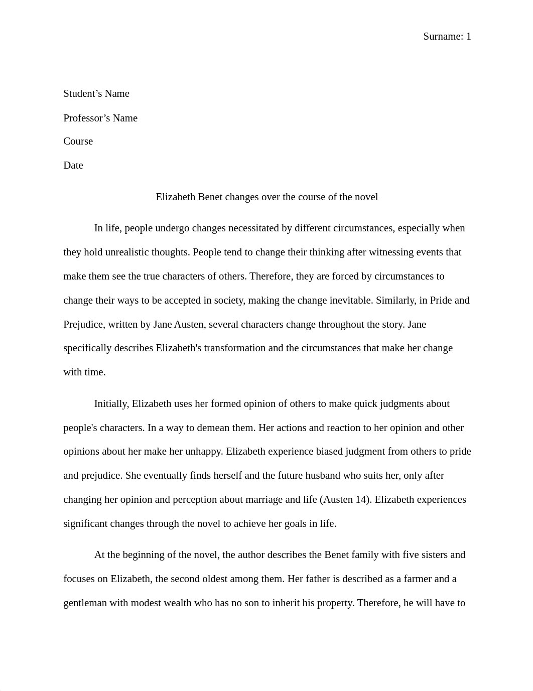 Discuss how Elizabeth Bennet changes over the course of the novel.docx_d1hscmrzwrx_page1