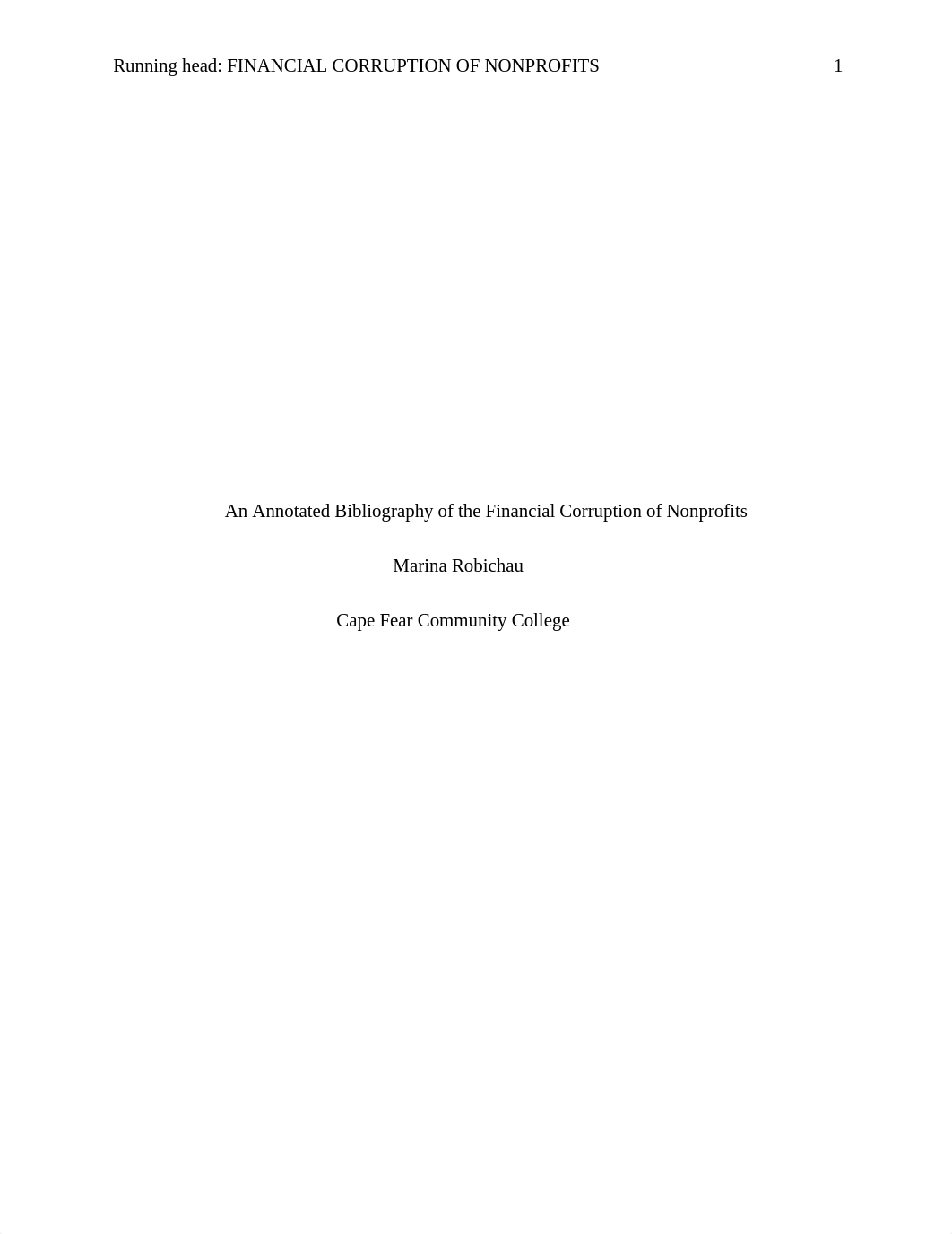 An Annotated Bibliography of the Financial Corruption of Nonprofits.docx_d1huo6c5fbt_page1