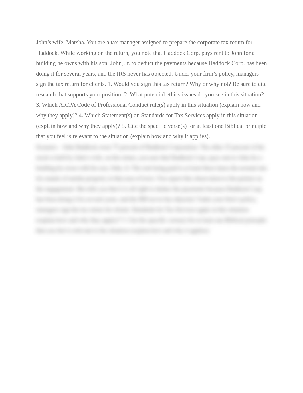 Scenario John Haddock owns 75 percent of Haddock Corporation_d1huuw3upgh_page1