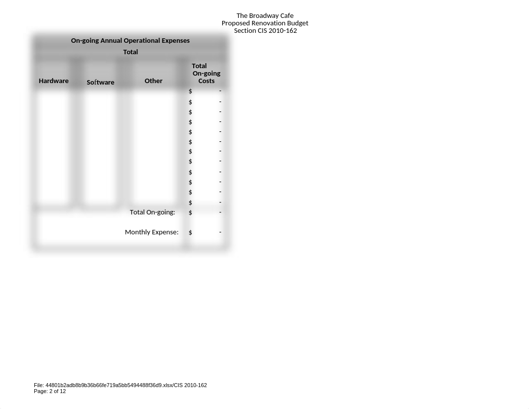 CIS 2010 - Spring 2018 - Broadway Cafe Renovations.xlsx_d1hv72an7lt_page2