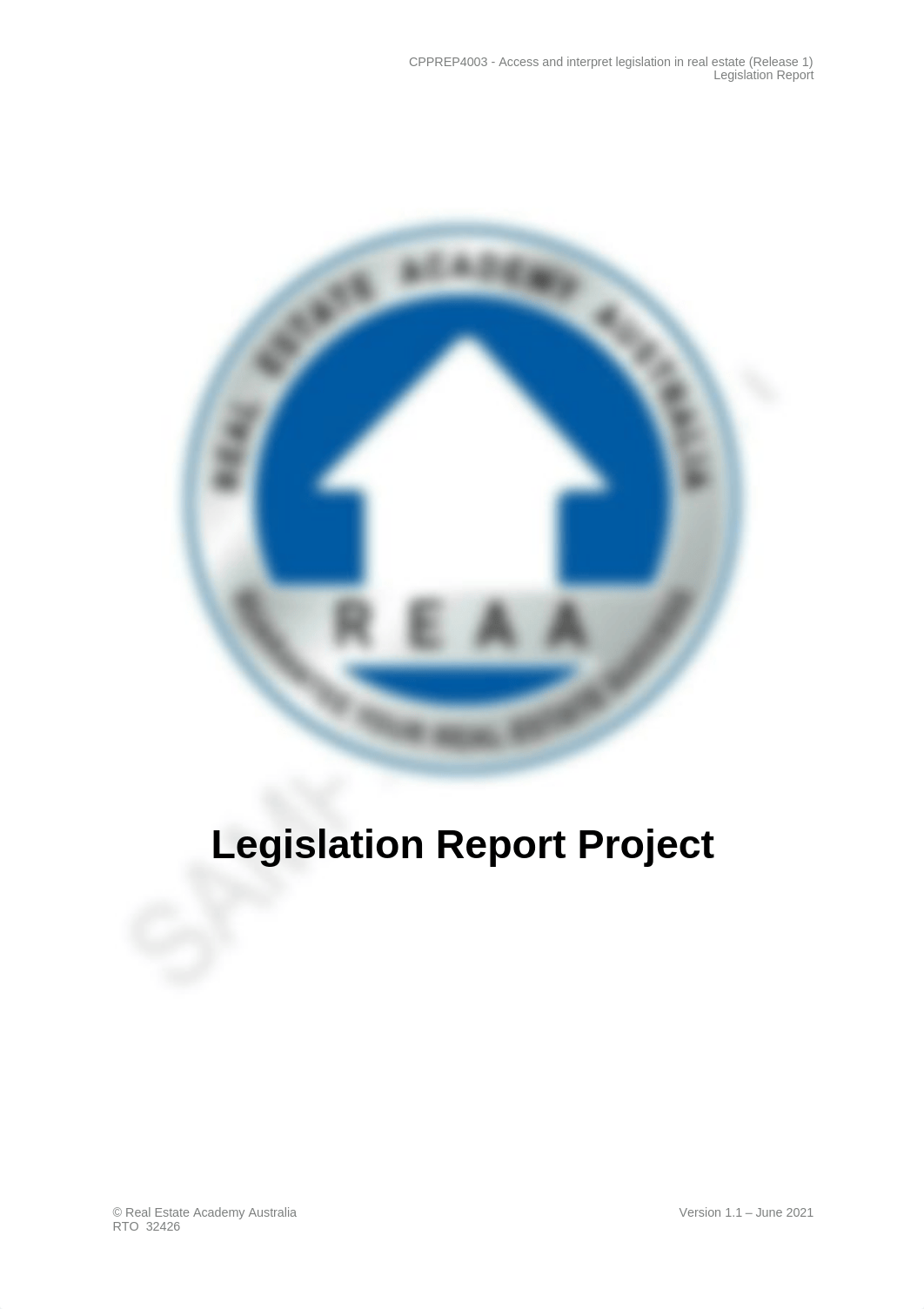 REAA - CPPREP4003 - REAA - Legislation Report Sample (VIC).pdf_d1ib0gzsg7g_page1