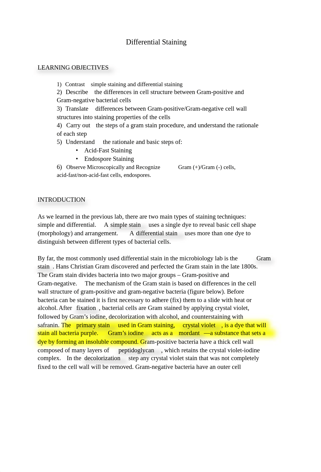 Differential Staining Post Lab.pdf_d1jgsn4eljb_page1