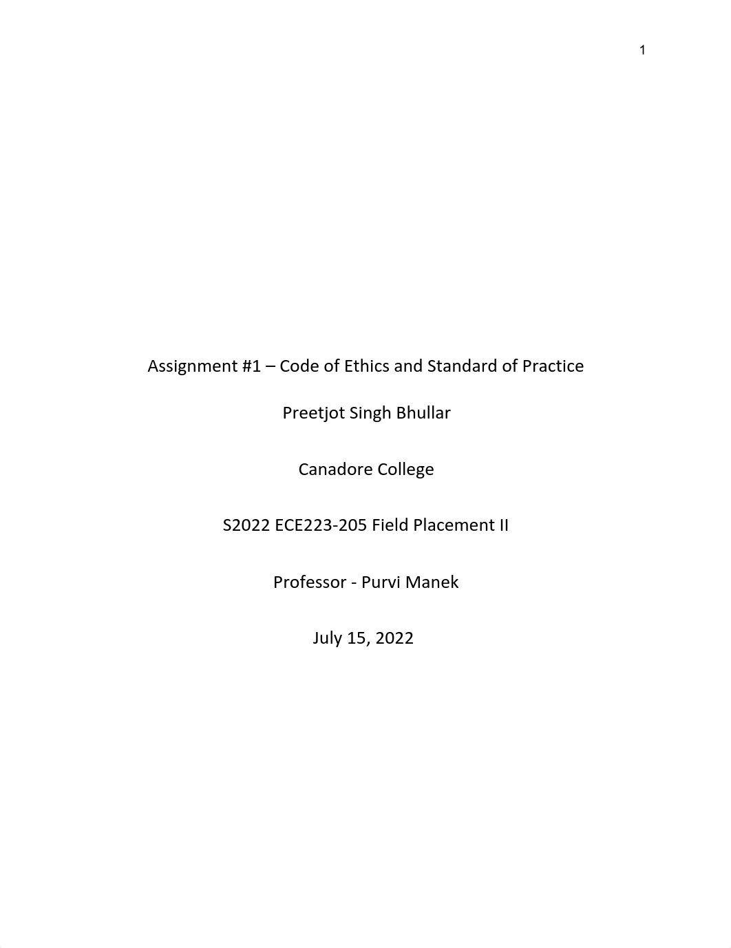 Week 1 - Day 1 - Assignment #1 - Code of Ethics and Standard of Practice.pdf_d1jud03558l_page1