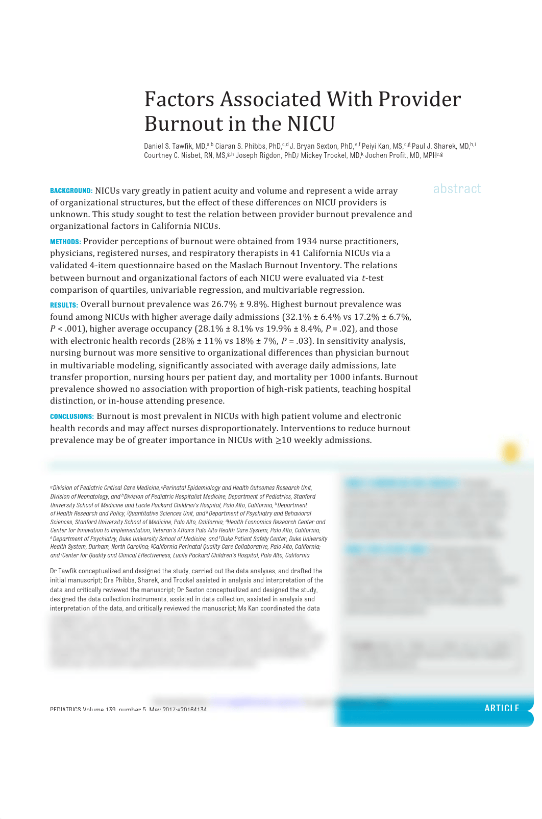 Factors Associated with Provider Burnout in the NICU.pdf_d1jw3geugpd_page1