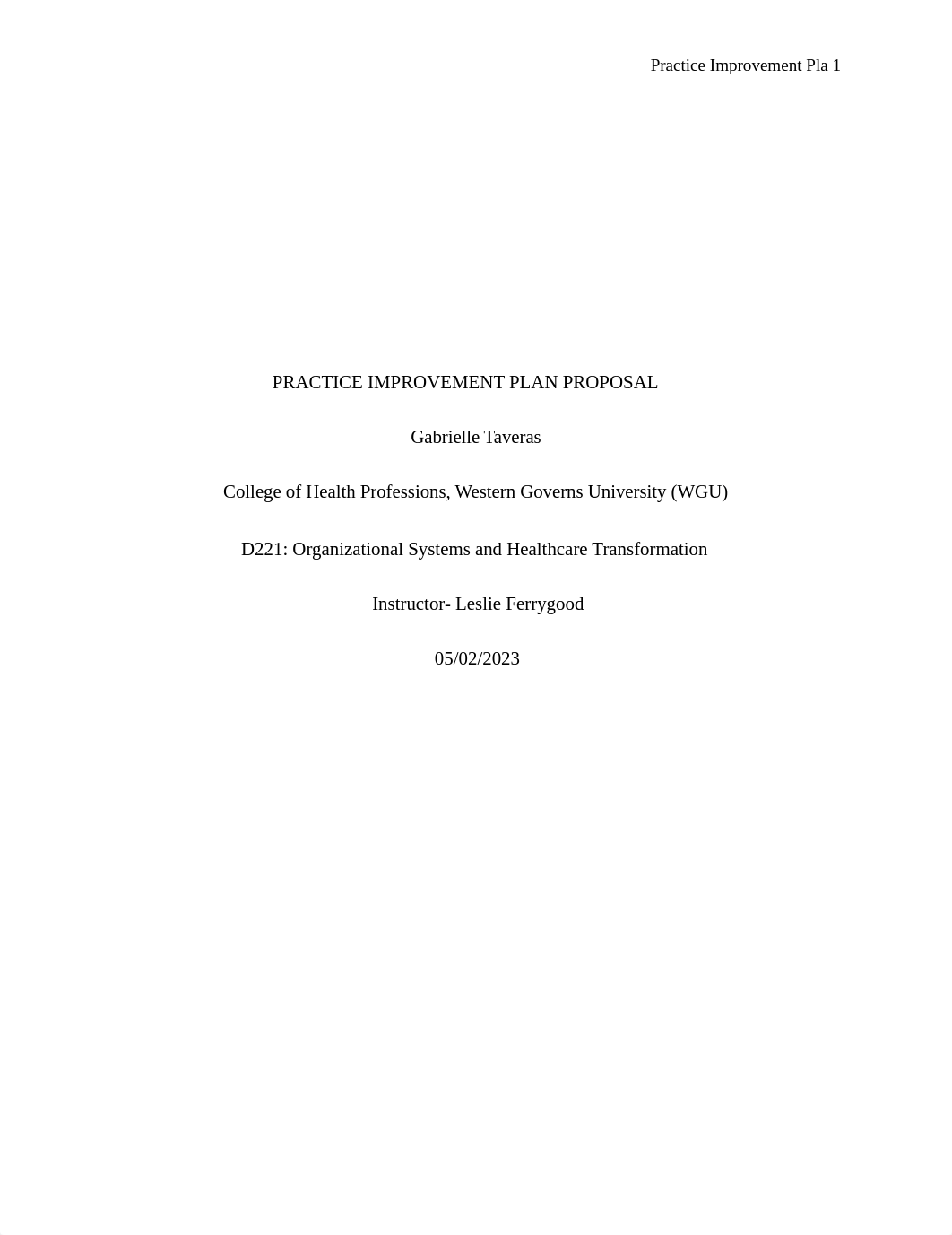 D221 Organizational Systems and Healthcare Transformation.docx_d1k32ueo98d_page1