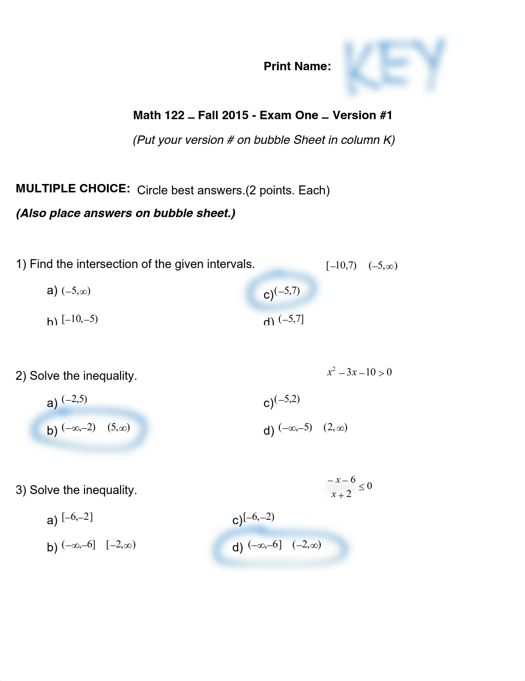 mat122_Exam1_F15 V1 - key.pdf_d1k40wstn33_page1