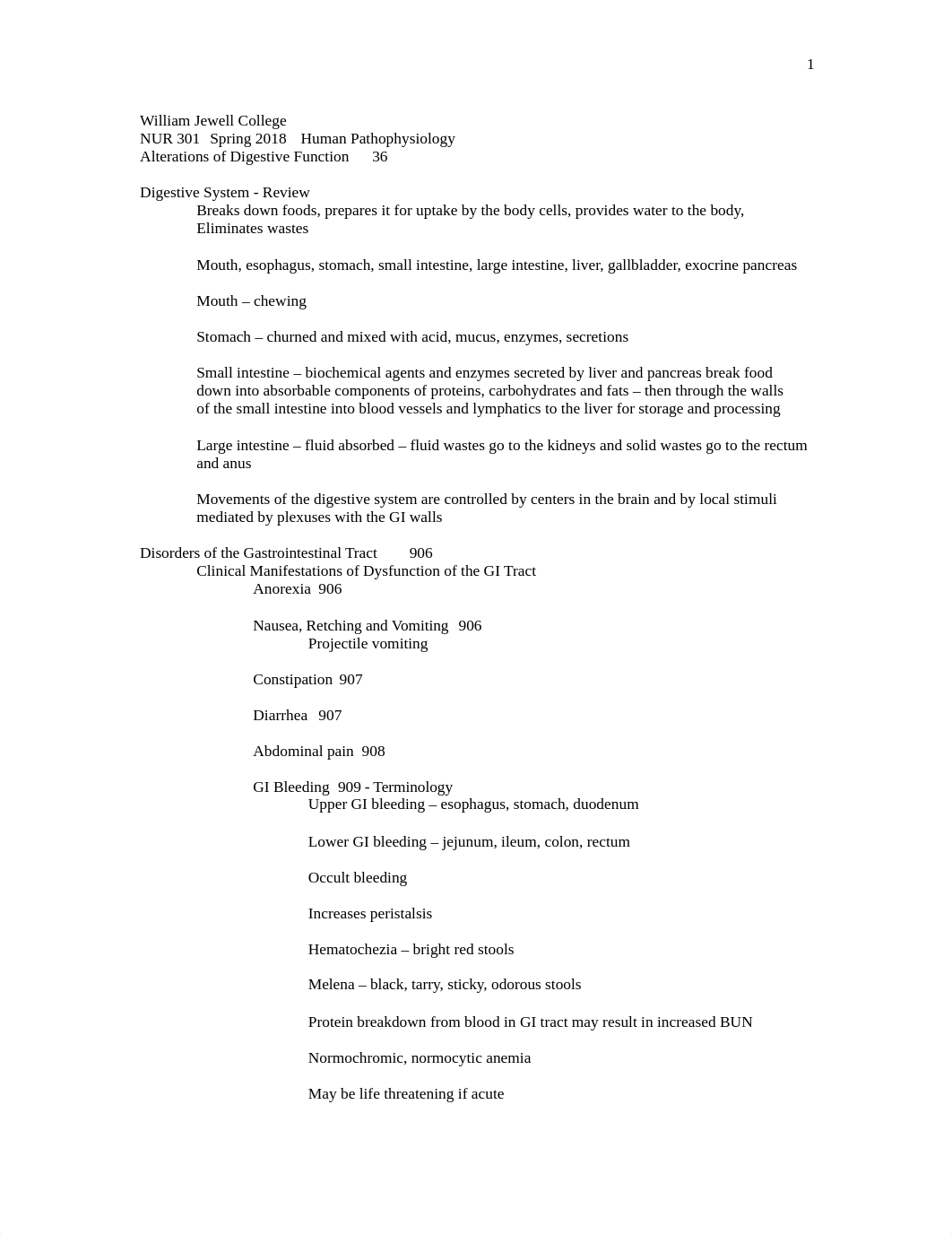 NUR 301 Spring 18 Alterations of Digestive Function.doc_d1kbarpp0o4_page1