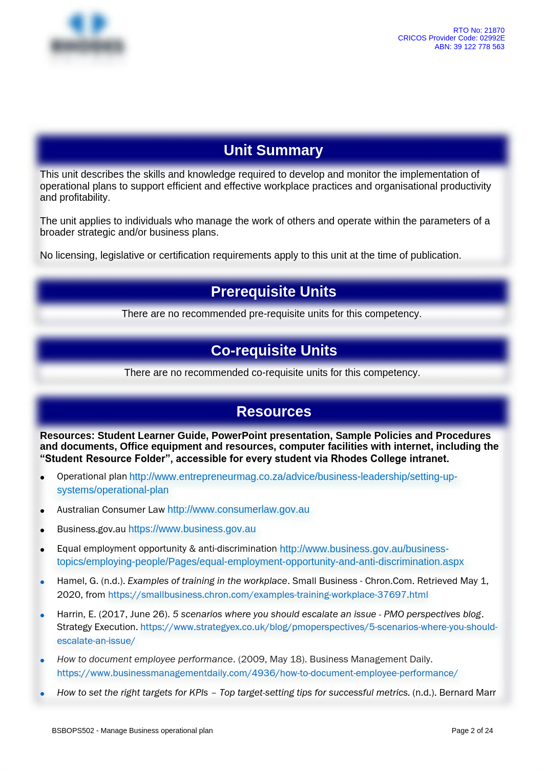 SATool - BSBOPS502 - Manage Business operational plan - v 31 May 2022 (2).pdf_d1klxyonaq2_page2