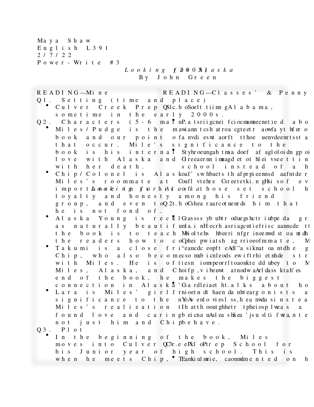 Looking for Alaska Textual Power Writing.docx_d1koocpuyf6_page1