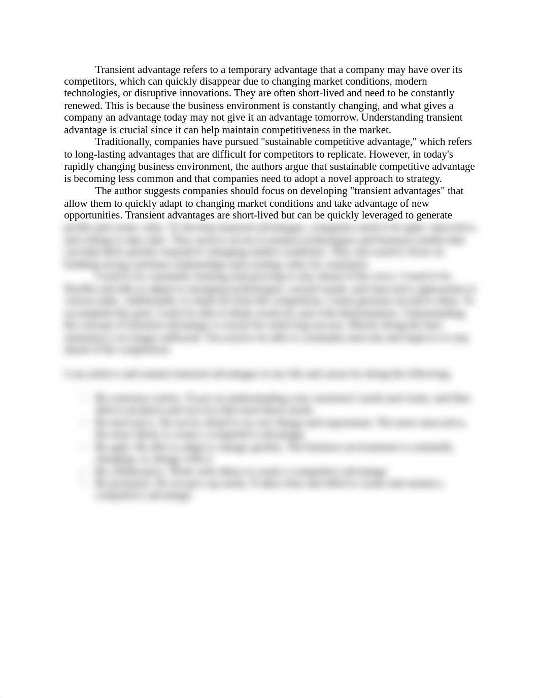 Post 2 - Based on the book end of competitive advantage, what does transient advantage means for you_d1kplpnq6v5_page1