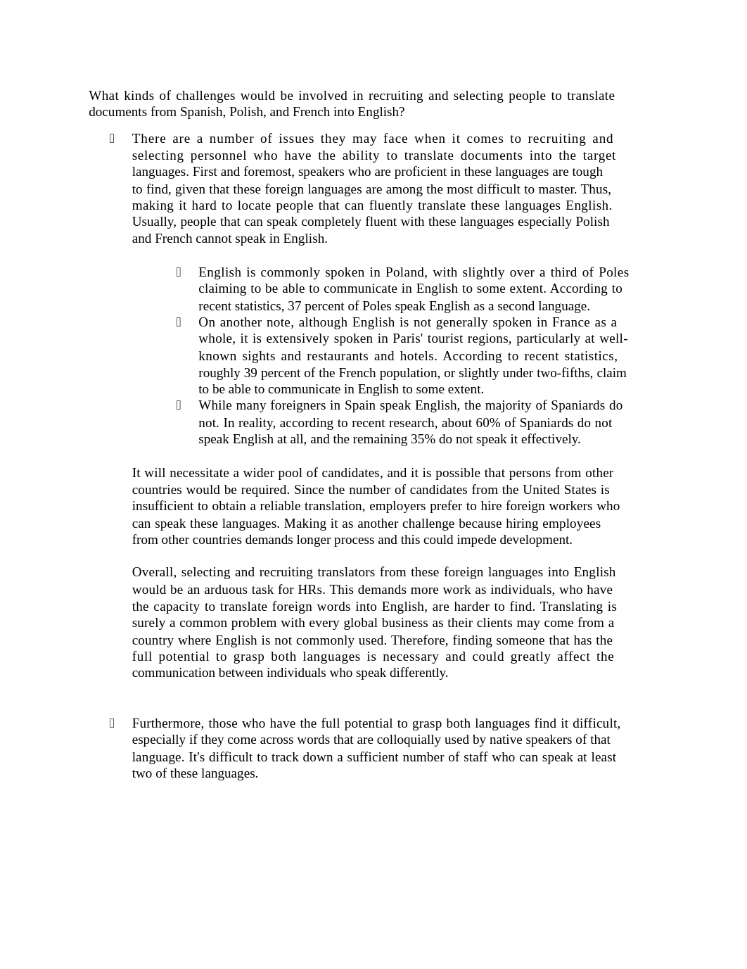 What kinds of challenges would be involved in recruiting and selecting people to translate documents_d1l4kb680q9_page1