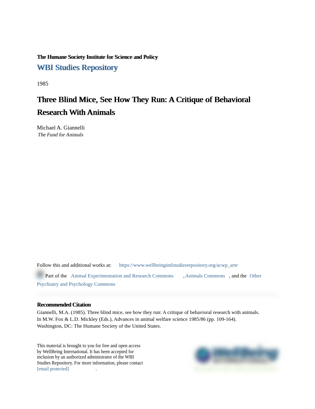 Three Blind Mice See How They Run A Critique of Behavioral Rese.pdf_d1lrrqf1wl8_page1