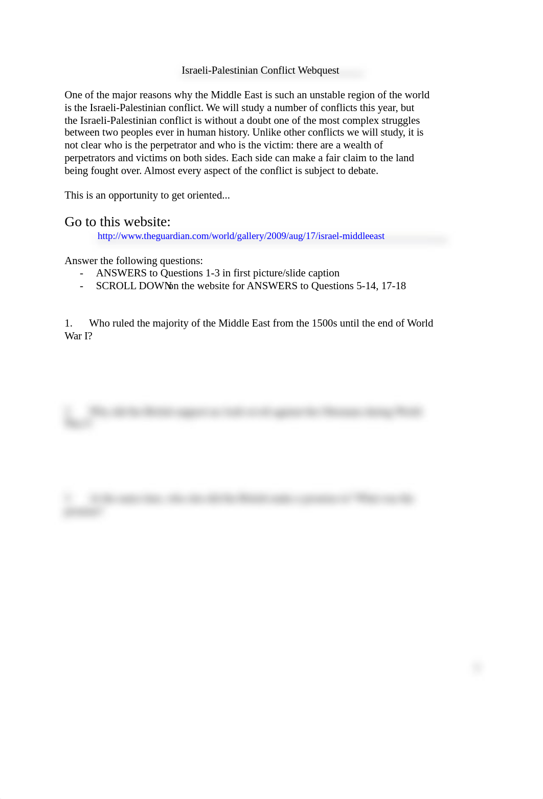 Arab Israeli Conflict questions.docx_d1lz4wrt487_page1