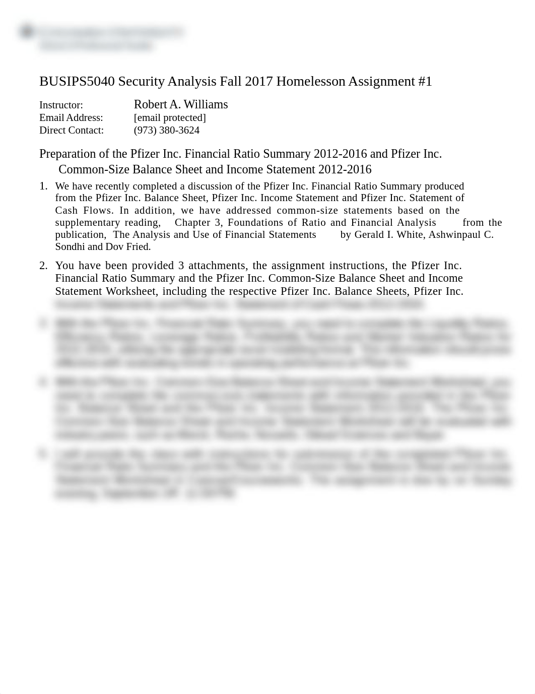 BUSIPS5040_001_2017_3 SECURITY ANALYSIS FALL 2017 WEEKLY HOMELESSON ASSIGNMENT #1 FIN'L RATIOS.doc_d1m47fi7be5_page1