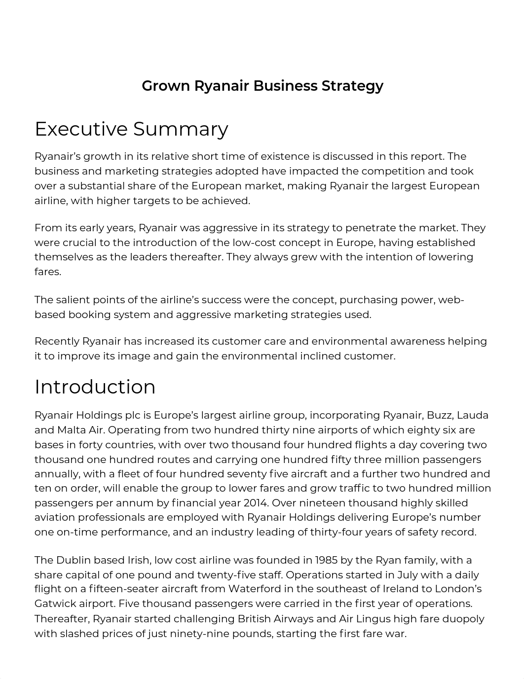 Grown Ryanair Business Strategy_ [Essay Example], 2524 words GradesFixer.pdf_d1mgn6imbod_page1