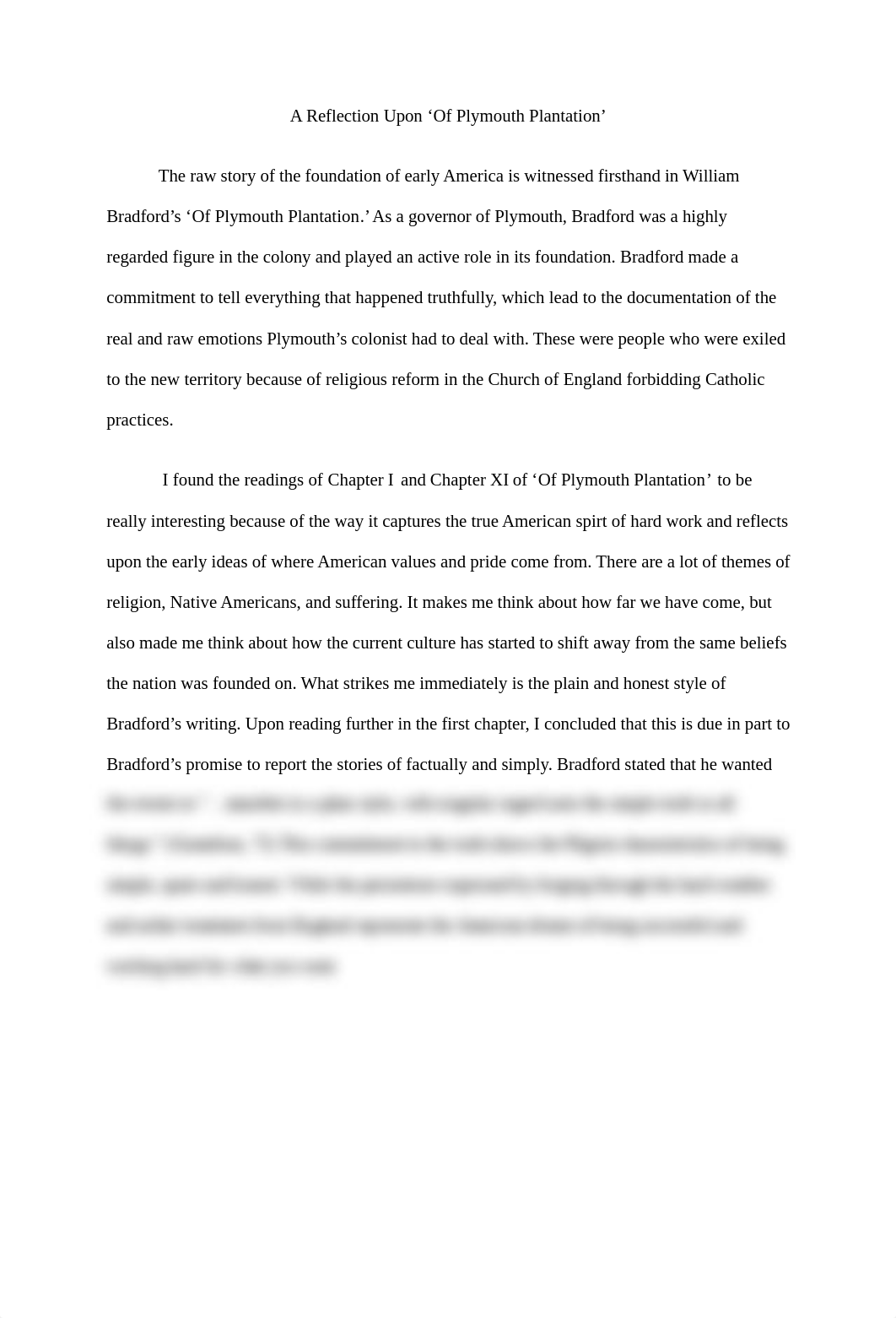 A Reflection Upon 'Of Plymouth Plantation'.docx_d1mvgx0nilx_page1