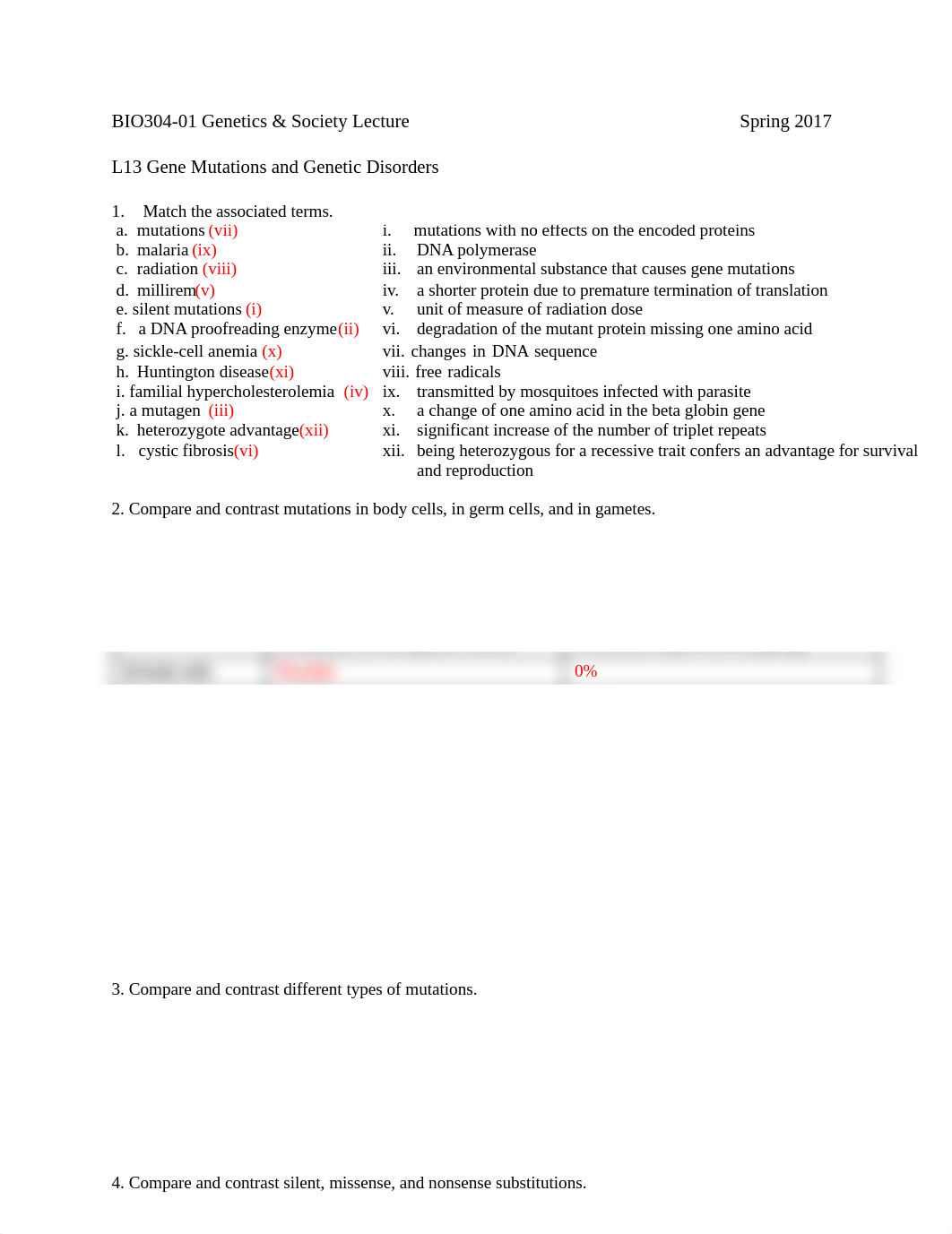 Worksheet BIO304 S17 L13 Gene Mutations and Genetic Disorders with Answers-2_d1n1s1h99t3_page1