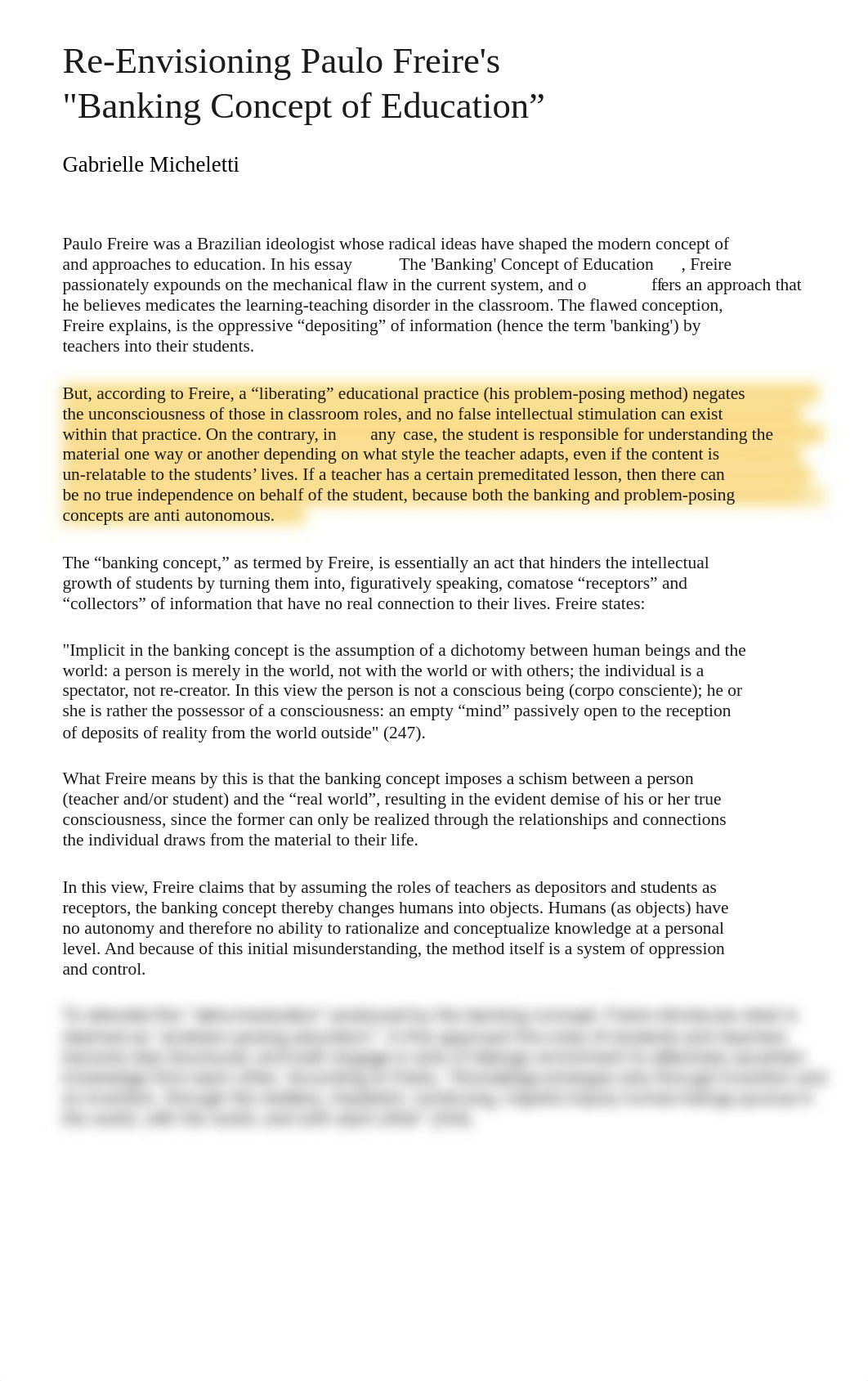 Re-Envisioning Paulo Freire's  Banking Concept of Education by Gabrielle Micheletti.pdf_d1nkzuxln1n_page1