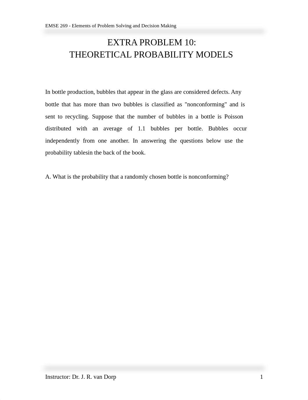 Extra Problem 10 - Theoretical Probability Models_d1nreuyl1v1_page1