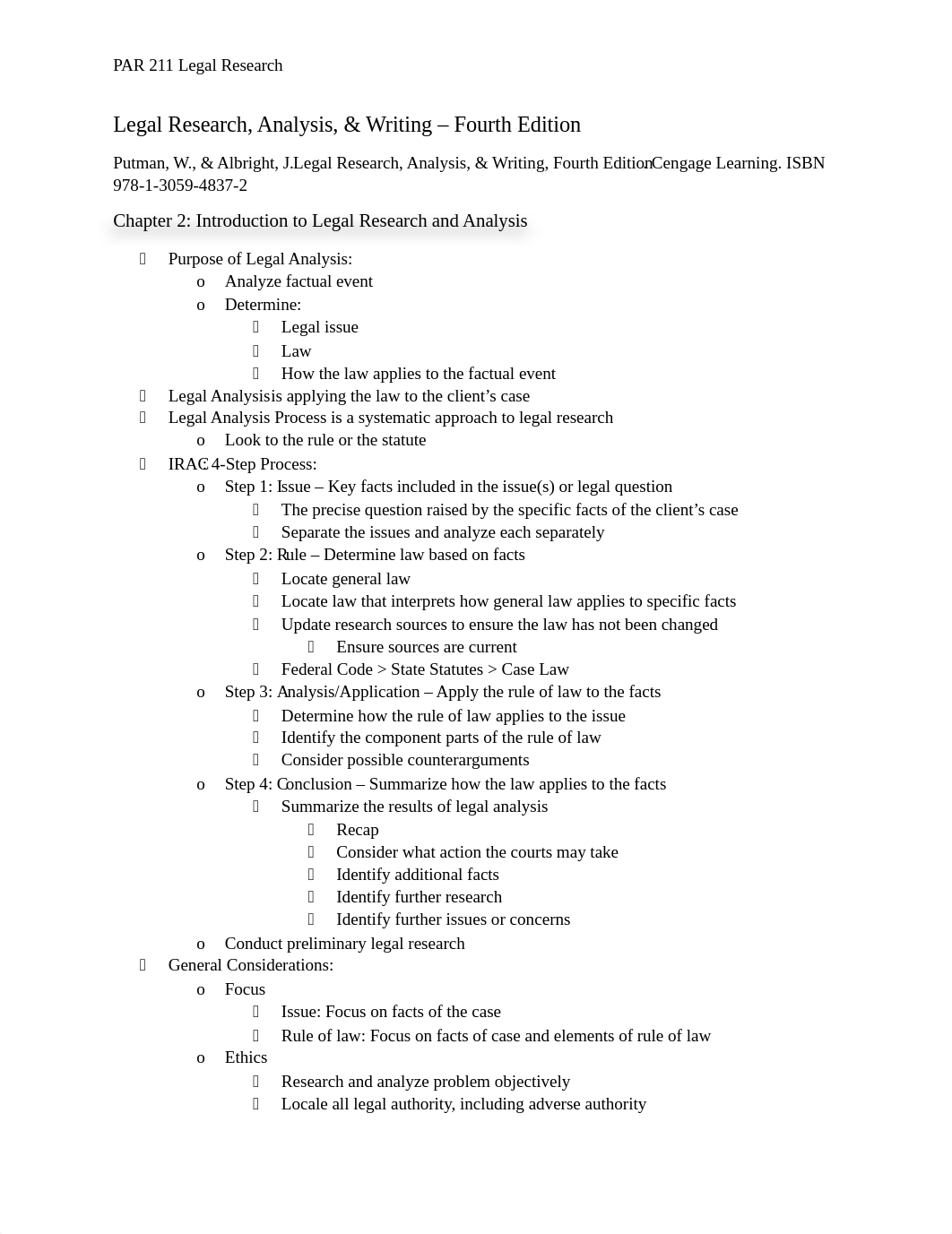 PAR 211 & 212 - LEGAL RESEARCH & WRITING Book Notes.docx_d1ns6jshu0h_page1