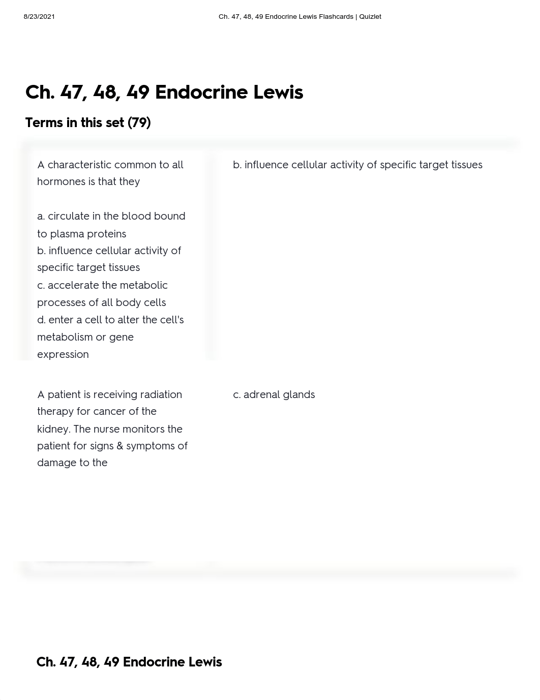 Ch. 47, 48, 49 Endocrine Lewis Flashcards _ Quizlet.pdf_d1nv51d7qay_page1