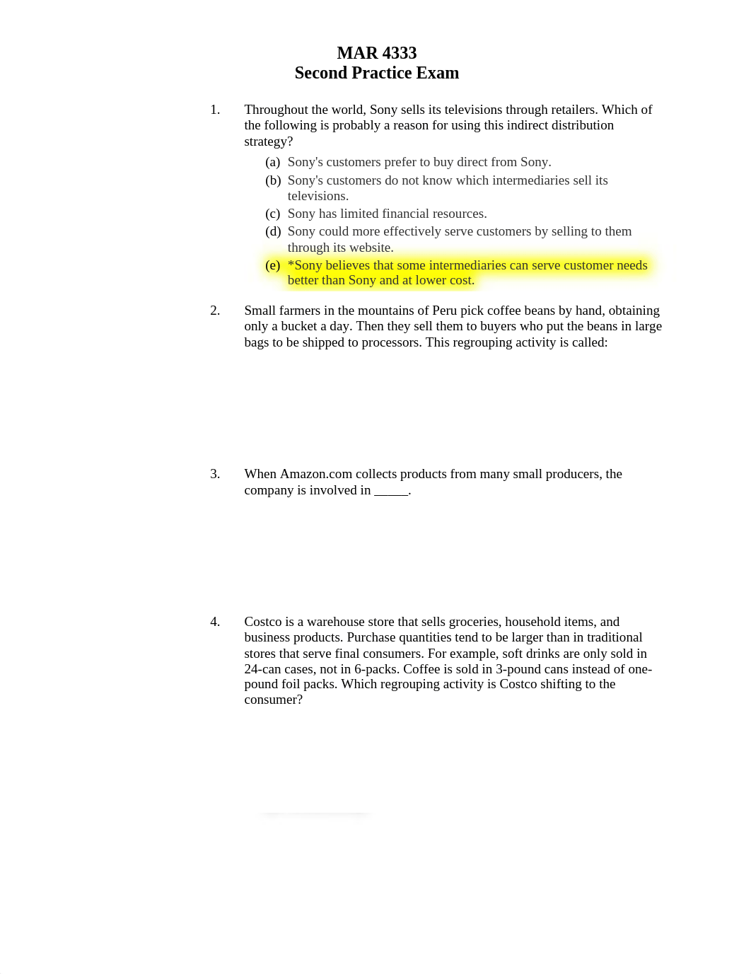 MAR 4333 Second Practice Exam.docx_d1nxssqj6vf_page1