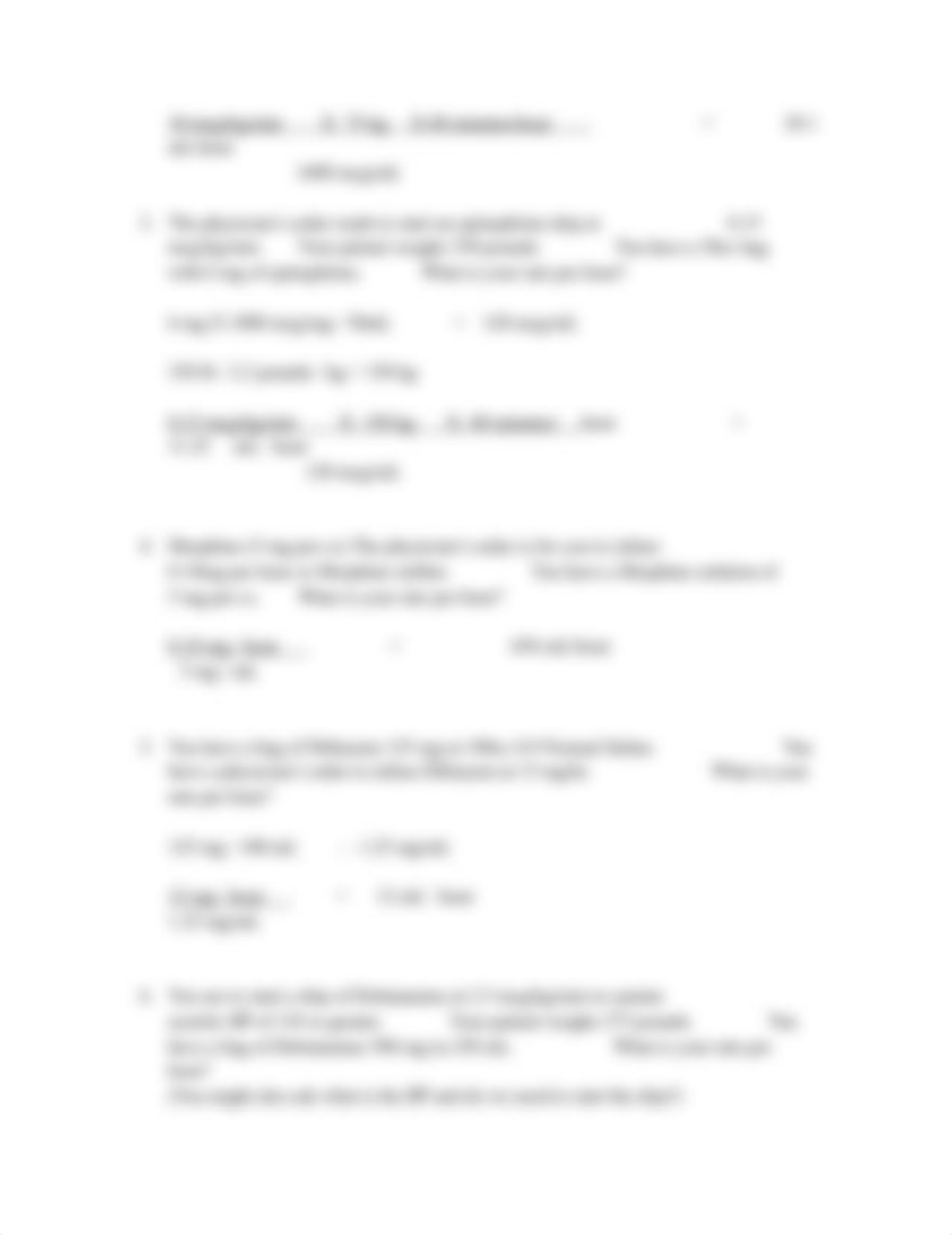 NURSING 258 FALL 2013 IV DRUG CALCULATIONS SET 1 WITH ANSWERS (1).docx_d1oaxwlmmzl_page2