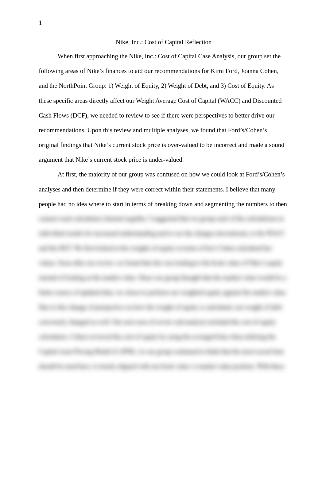 Nike Cost of Captial Reflection.docx_d1oeilzkmzw_page1