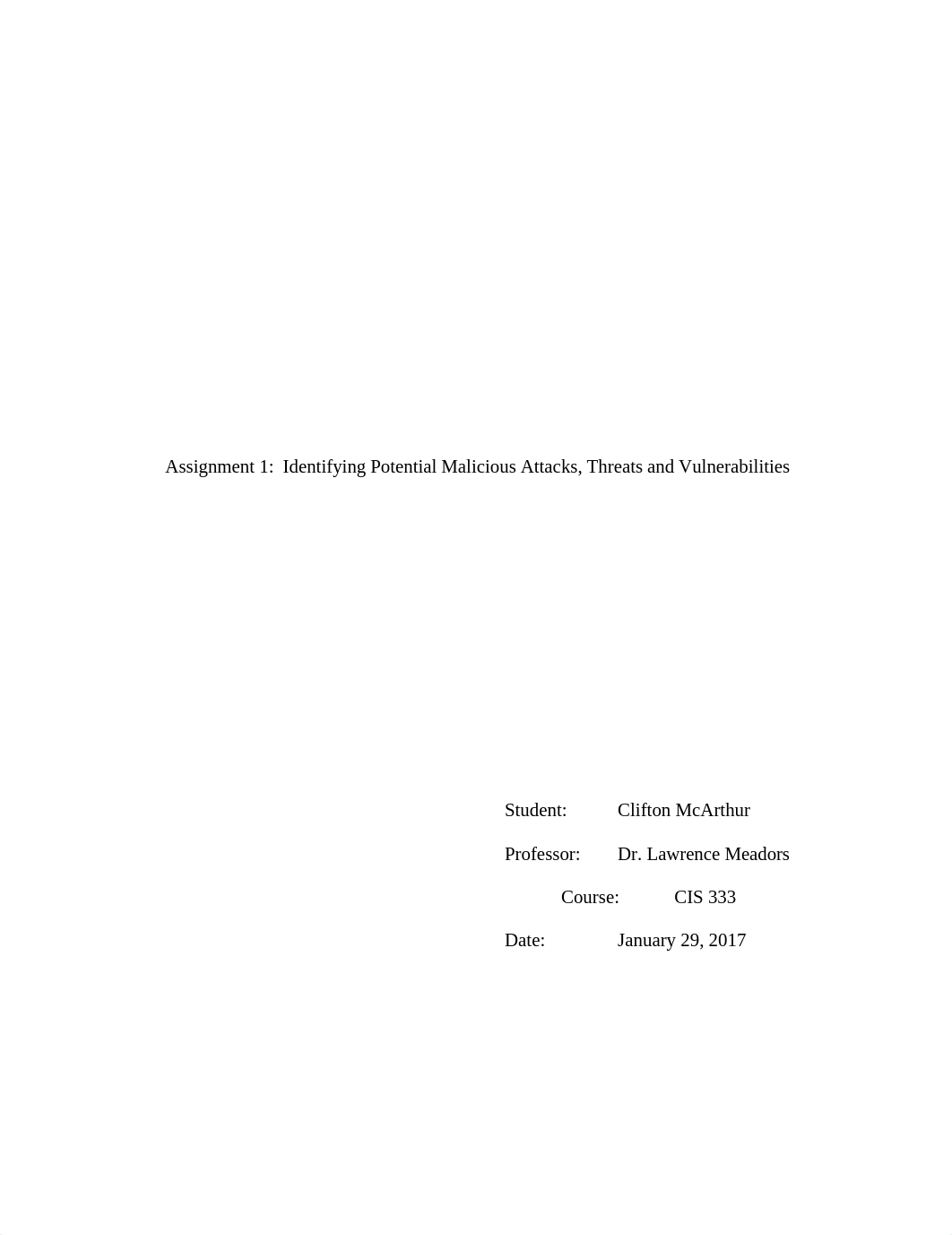 Assignment 1-Identifying Potential Malicious Attacks, Threats, and Vulnerabilities 2.docx_d1og05cmm9g_page1