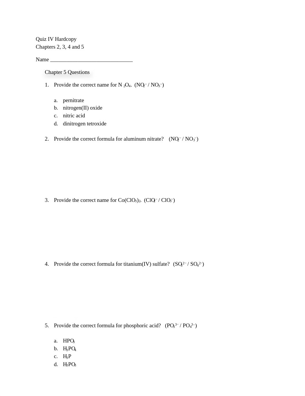 Quiz IV (Chapters 2, 3, 4 and 5) Hardcopy [F18].pdf_d1oqmg1xl7j_page1