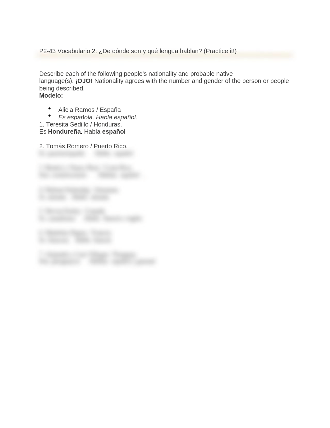 P2-43 Vocabulario 2- ¿De dónde son y qué lengua hablan? (Practice it!) .docx_d1ovjhzwf9w_page1