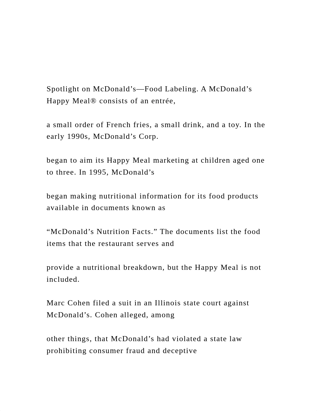 Spotlight on McDonald's—Food Labeling. A McDonald's Happy Meal.docx_d1p4i1kvadi_page2