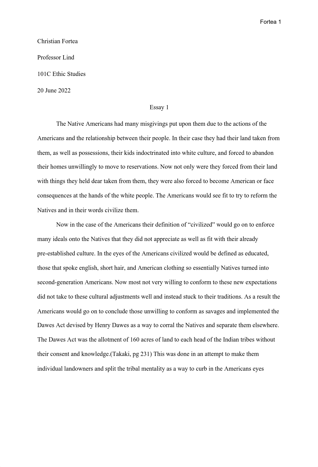 Christain Fortea Ethnic Studies Essay 1.pdf_d1pnxung8tn_page1