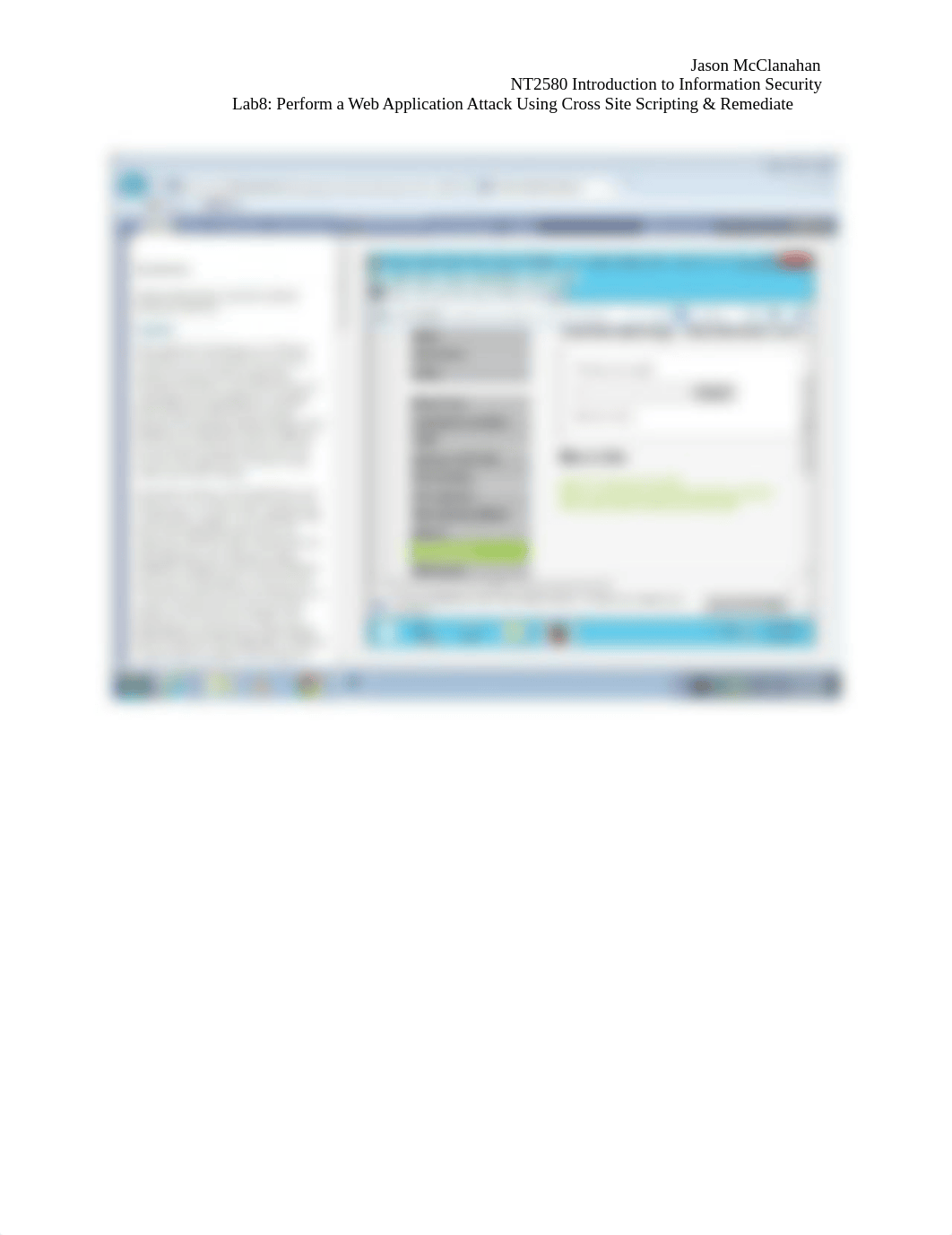 NT 2580 Lab 8 Perform a Web Application Attack Using Cross Site Scripting & Remediate_d1qa3f4su69_page1