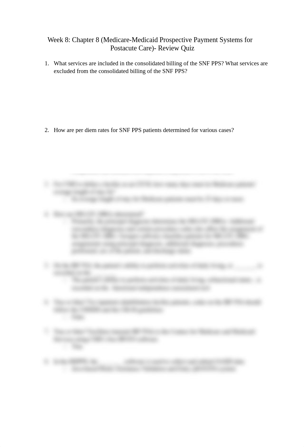 Chapter 8 (Medicare-Medicaid Prospective Payment Systems for Postacute Care)- Review quiz.docx_d1r7wyzxre2_page1