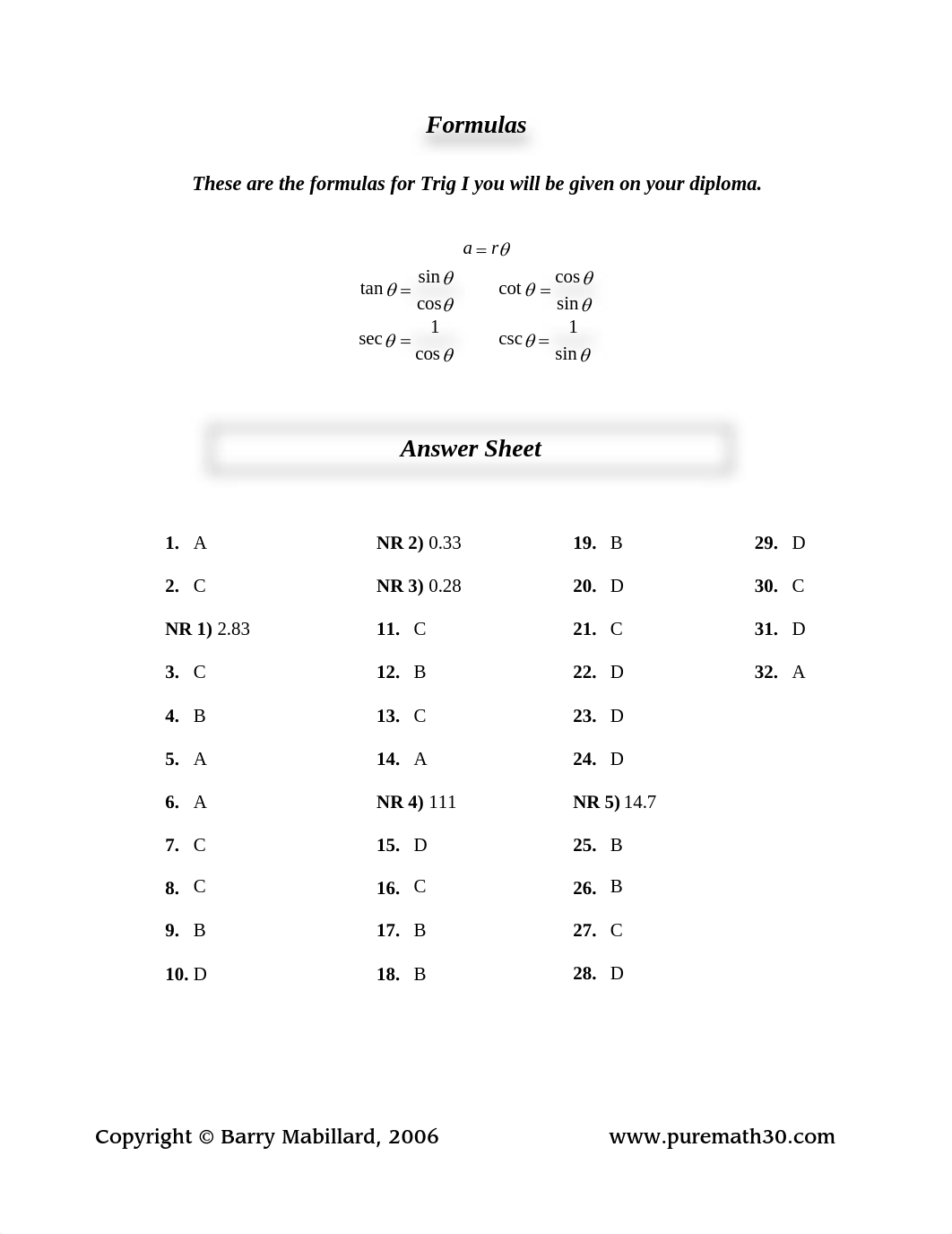 Principles of Math 12  - Trigonometry I Practice Exam ANSWERS_d1r8dztuc7f_page2