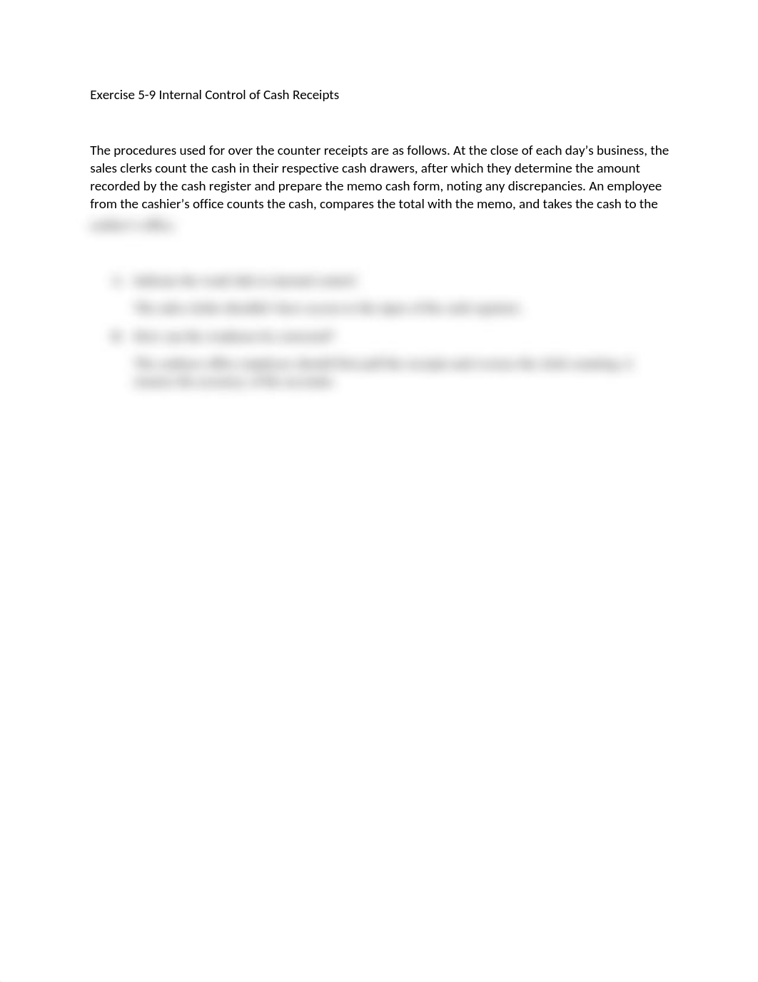 Exercise 5-9 Internal Control of Cash Receipts complete.docx_d1rbjdscs9r_page1