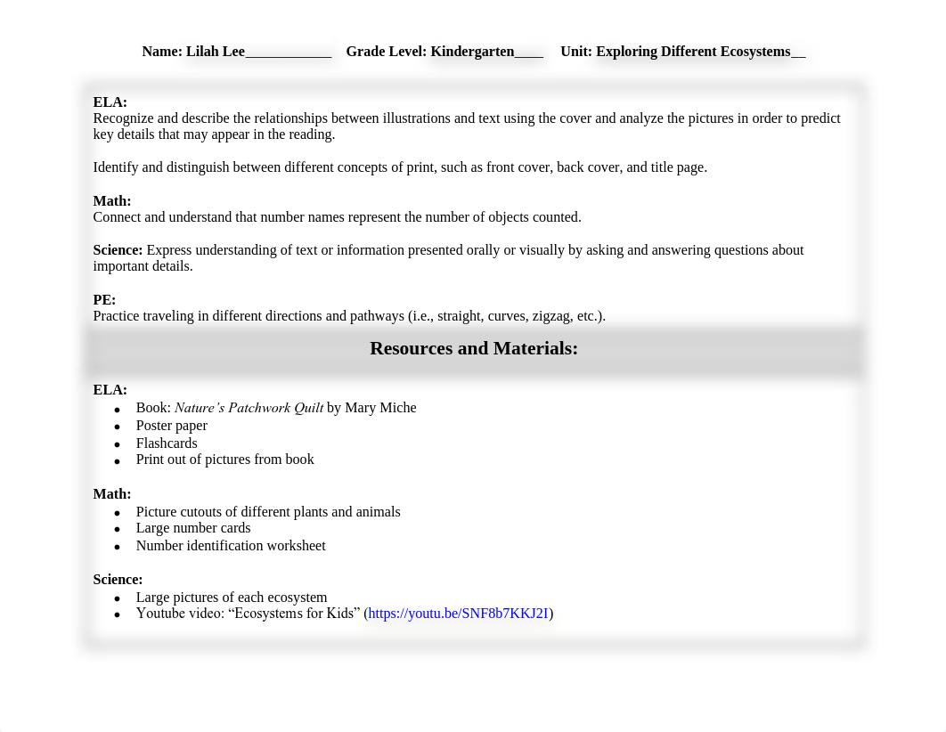 Lilah Lee - EDU 6011 Integrated Thematic Unit Plan.pdf_d1s05kyield_page2