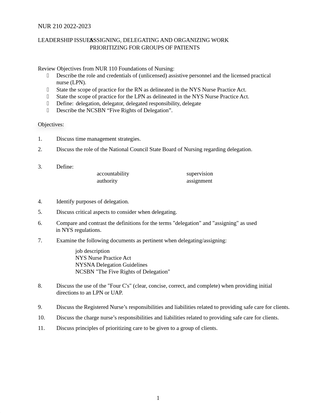 Part 2 Leadership module- Delegation, Assignment, Prioritization 2022-2023.docx_d1s4idw3kon_page1