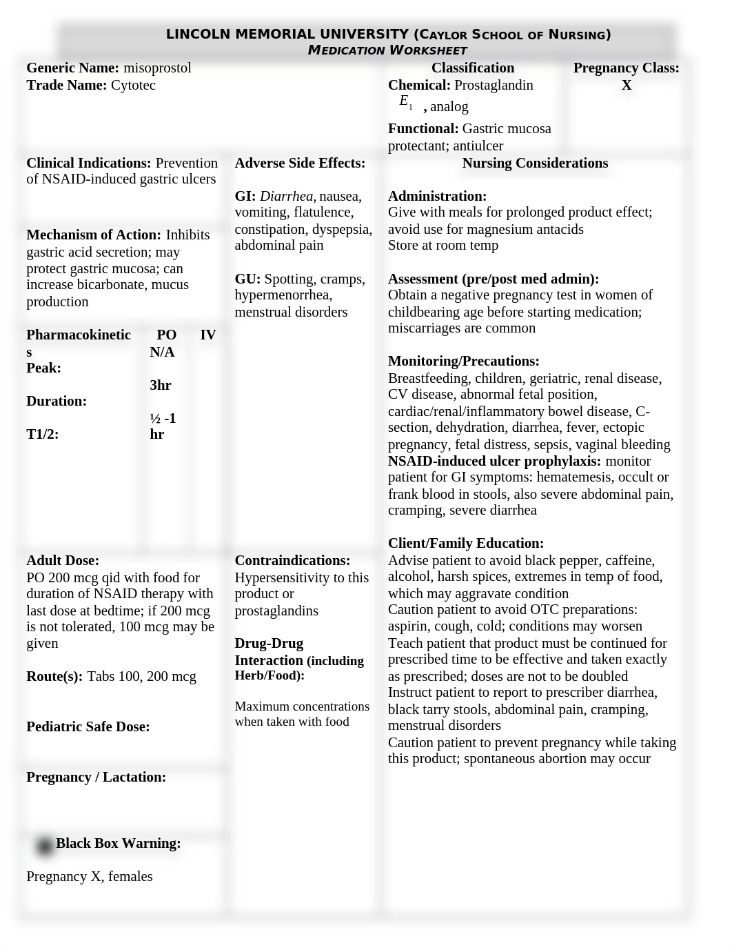 Cytotec Med Sheet.docx_d1sdjhk71fm_page1