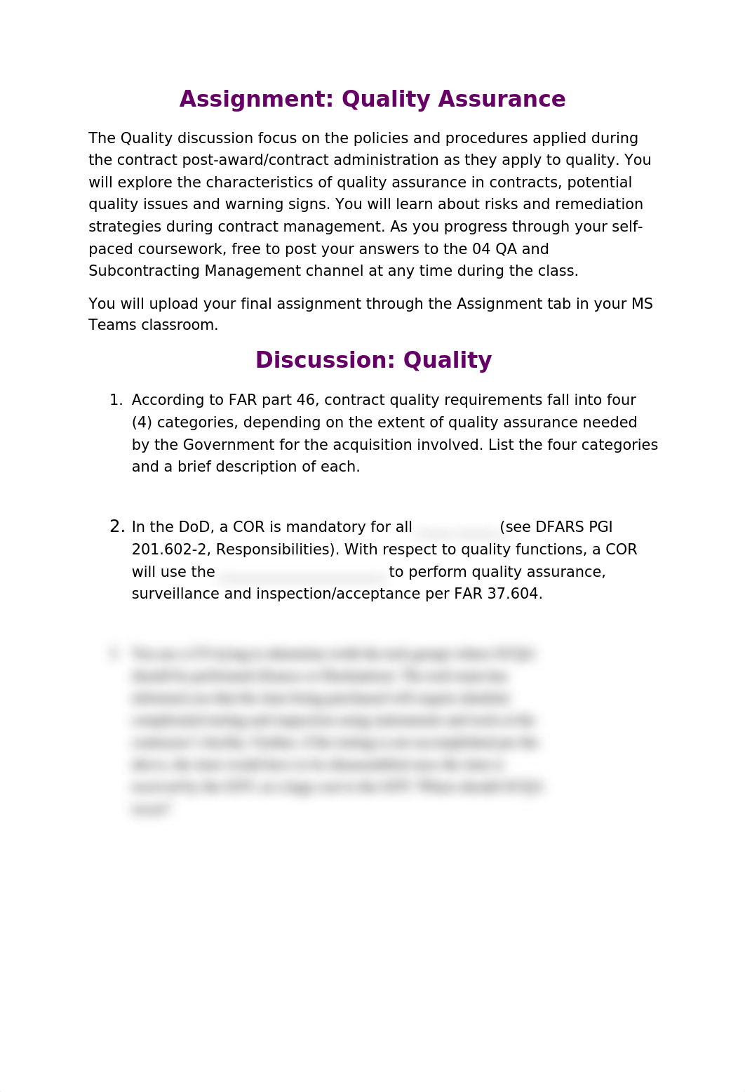 U02 Quality  Assurance Assignment.docx_d1t84hofjy4_page1